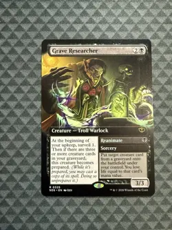 MTG Grave Researcher #0325 Extended Art Rare Secrets of Strixhaven (SOS) - Image 1