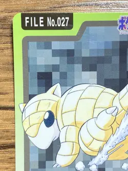 Pokemon Carddass Card Sandshrew File No.27 Bandai Pocket Monsters 1997 Japan - Image 3