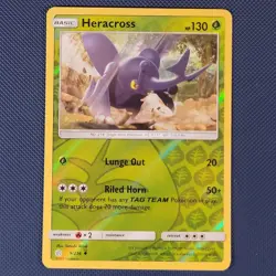 Heracross 9/236 - Cosmic Eclipse - Uncommon Reverse Holo Pokemon Card - M / NM - Image 1