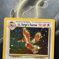 Pokemon TCG Lt. Surge's Fearow Card 7/132 Gym Heroes Holo - Image 2