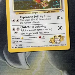 Pokemon TCG Lt. Surge's Fearow Card 7/132 Gym Heroes Holo - Image 3