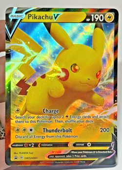 Pokemon Pikachu V - Promo SWSH061 Full Art Holo NM - Image 3