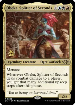 MTG Obeka, Splitter of Seconds [Outlaws of Thunder Junction Prerelease Promos] F - Image 1