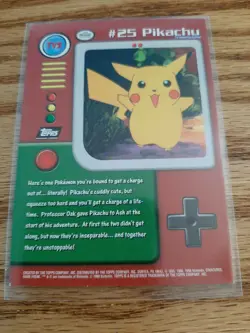 1999 Topps Pokemon - TV series - TV2 Pikachu #25 - Image 2