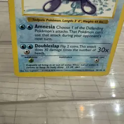 Poliwhirl 38/102 Uncommon Base Set Shadowless Pokemon Moderately/Heavy Played - Image 3