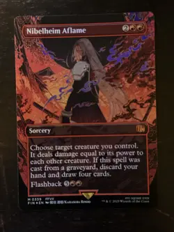 MTG Final Fantasy English Nibelheim Aflame Borderless 0339 Foil - Image 1