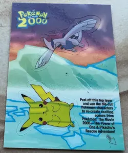 2000 Pokemon The Movie Lugia & Pikachu Topps Sticker Card #4 of 10 - Image 1