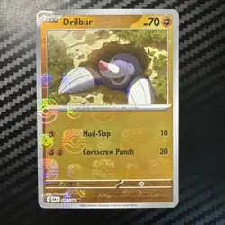 Pokemon Black Bolt: Drilbur 45/86 Masterball Holo Near Mint - Image 1
