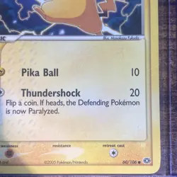 LP Pokemon TCG Pikachu EX Emerald Regular Common 60/106 2005 - Image 4