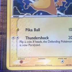 LP Pokemon TCG Pikachu EX Emerald Regular Common 60/106 2005 - Image 5