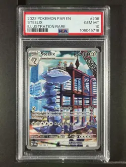 Steelix #208 2023 Pokemon Paradox Rift PSA 10 (CHIP IN SLAB) 250001 - Image 1