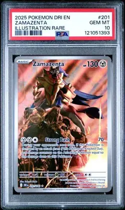 2025 Pokemon DRI EN - Destined Rivals #201 Zamazenta IR PSA 10 - Image 1