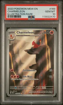 2023 POKEMON MEW EN-151 #169 CHARMELEON ILLUSTRATION RARE PSA 10 - Image 1
