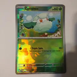 Pokemon TCG Cottonee 007/131 Prismatic Evolutions Holo Poke Ball Pattern NM - Image 1
