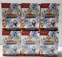 (Lot of 6) Pokemon TCG Prismatic Evolutions 💎 Booster Bundle, Sealed - Image 1