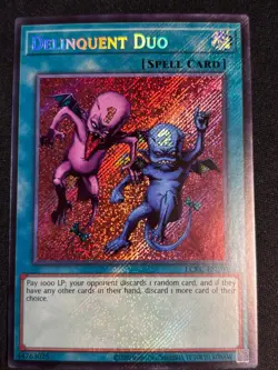 Yugioh Delinquent Duo Secret Rare LCKC-EN101 Unlimited NM - Image 1