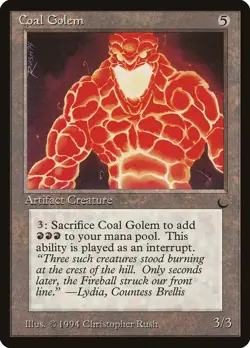 Coal Golem The Dark NM Artifact Uncommon MAGIC THE GATHERING MTG CARD ABUGames - Image 1
