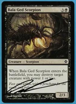 Bala Ged Scorpion Rise of the Eldrazi NM Artist Signed CARD (s4803) ABUGames - Image 1