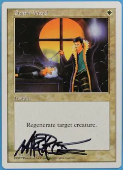 Death Ward 5th Edition NM White Common Artist Signed CARD (s3729) ABUGames - Image 1