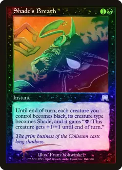 Shade's Breath FOIL Onslaught PLD Black Uncommon MAGIC MTG CARD ABUGames - Image 1