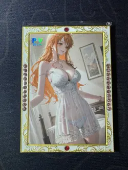 Goddess Sexy Bikini Nami Ultra Premium Metal Diamond Card Waifu One Piece - Image 1