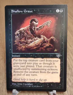 SHALLOW GRAVE mtg UNPLAYED NM Mirage 1 Rare (Z159) - Image 1