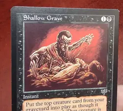 SHALLOW GRAVE mtg UNPLAYED NM Mirage 1 Rare (Z159) - Image 3