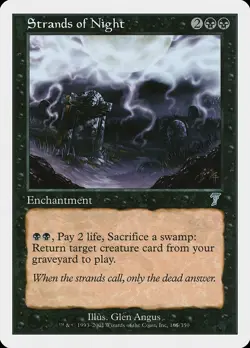 Strands of Night 7th Edition NM Black Uncommon MAGIC GATHERING CARD ABUGames - Image 1