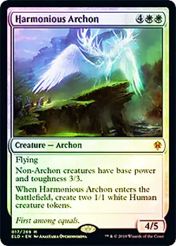 Harmonious Archon FOIL Throne of Eldraine NM White Mythic Rare MTG CARD ABUGames - Image 1