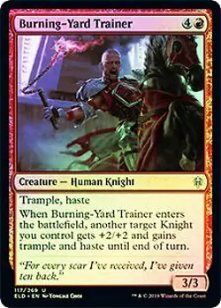 Burning-Yard Trainer FOIL Throne of Eldraine NM Red Uncommon MAGIC CARD ABUGames - Image 1