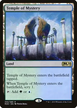Temple of Mystery FOIL Core Set 2020 / M20 NM Land Blue Green Rare CARD ABUGames - Image 1