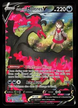 Galarian Moltres V TG20/TG30 Holo Astral Radiance Trainer Gallery Pokemon Card - Image 1