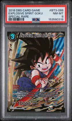 2018 DBS Card Game Explosive Spirit Son Goku BT3-088 Special Rare GRADED BY PSA - Image 1
