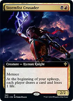 Stormfist Crusader (Extended Art) Throne of Eldraine NM CARD ABUGames - Image 1