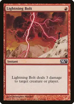 LIGHTNING BOLT x4 mtg EX/NM M11 Magic Core 2011 4 Common playset - Image 1