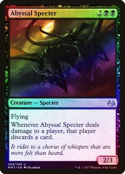Abyssal Specter FOIL Modern Masters 2017 PLD Black Uncommon MTG CARD ABUGames - Image 1