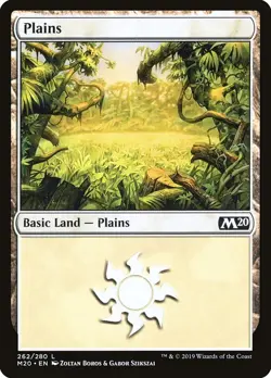 Plains (262) FOIL Core Set 2020 / M20 NM Basic Land MAGIC MTG CARD ABUGames - Image 1