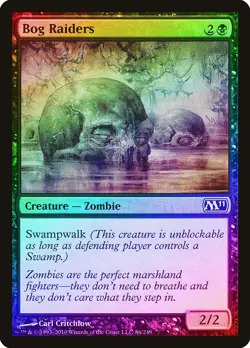 Bog Raiders FOIL Magic 2011 / M11 PLD Black Common MAGIC MTG CARD ABUGames - Image 1