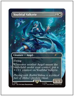 1x Youthful Valkyrie, Secret Lair Hatsune Miku, Magic MTG NM - Image 1