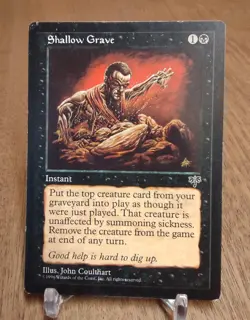 SHALLOW GRAVE mtg HP w/ Corner Damage Mirage Rare (#Z125) - Image 1