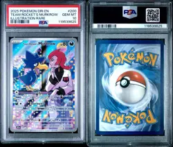 2025 POKEMON DESTINED RIVALS ILLUSTRATION RARE TEAM ROCKET'S MURKROW PSA 10 - Image 3