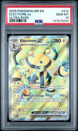 2025 POKEMON DRI EN-DESTINED RIVALS ULTRA RARE #212 ELECTIVIRE EX PSA 10 - Image 1