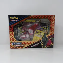 Pokemon TCG Sword & Shield Crown Zenith Regidrago V Collection Sealed Box - Image 1