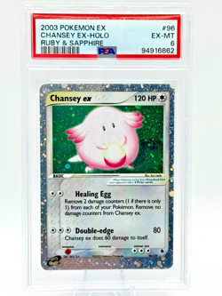 ‼VINTAGE EREADER‼Pokemon 2003 English EX Ruby & Sapphire CHANSEY 96/109 PSA 6 - Image 1