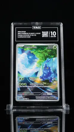 2023 POKEMON PAL EN-PALDEA EVOLVED ILLUSTRATION RARE #194 HERACROSS TAG 10 - Image 1