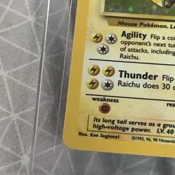 Pokemon TCG Base Set 2 Holo Unlimited Holo Rare Raichu 16/130 - Image 5