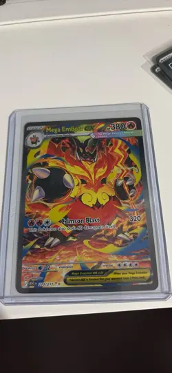 Mega Emboar ex 273/217 SIR Full Art Secret Rare Pokemon Ascended Heroes NM - Image 2