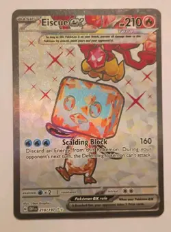 Pokemon TCG Eiscue EX 210/197 Obsidian Flames Full Art Ultra Rare Holo - Image 2
