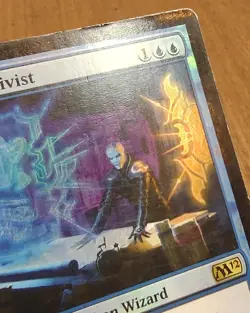 FOIL JACE'S ARCHIVIST x1 mtg Heavy Play DAMAGED M12 Magic Core 2012 1 Rare - Image 2