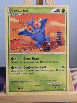 43/123 Heracross Heartgold Soulsilver 2010 Regular Uncommon Pokemon TCG - Image 1
